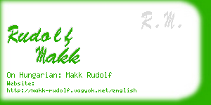 rudolf makk business card
